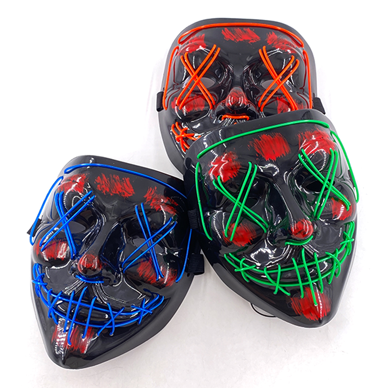 Led Purge Mask Halloween - Atacado 10 Máscaras LED Purge Sem