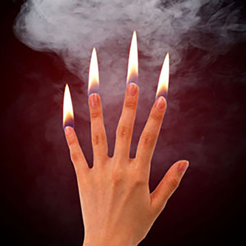 Thumb Tip Magic Trick Set - 4 pçs/set dedo fogo truques mágicos