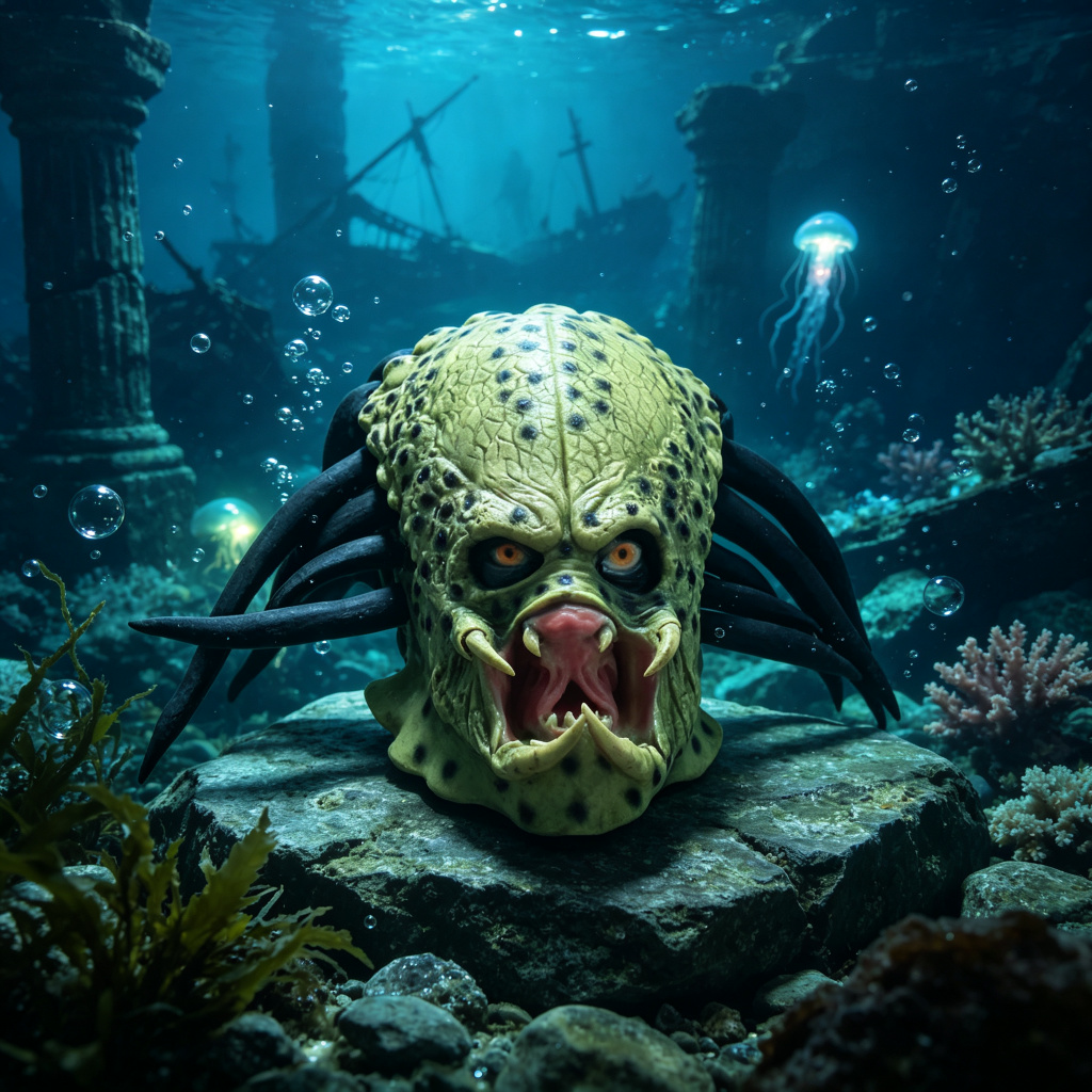 Latex Alien Mask Realistic - Máscara Realista de Predador com Design