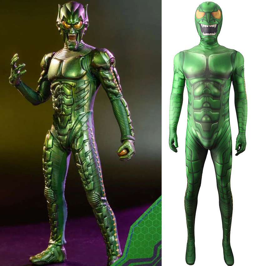 Spiderman Jumpsuit Kids - Fantasia de Cosplay do Goblin Verde