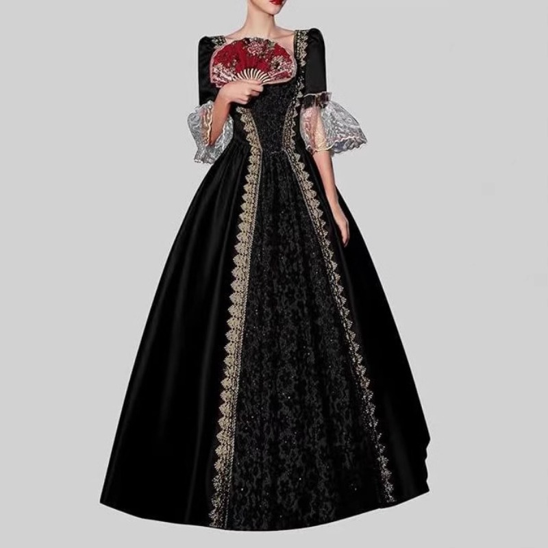 Costumes - Vestido Feminino S-5XL Novo Estilo Medieval
