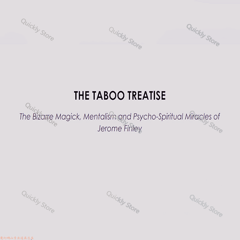 Magic Tricks - 2025 Taboo Treatise de Jerome Finley