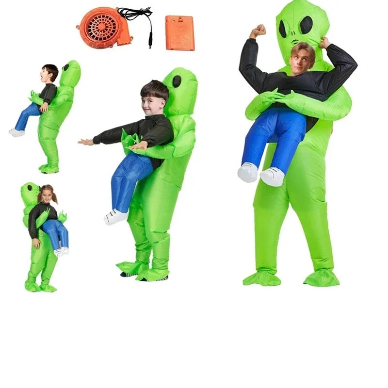 Inflatable Dinosaur Costume Adult - E monstro inflável cary verde alienígena