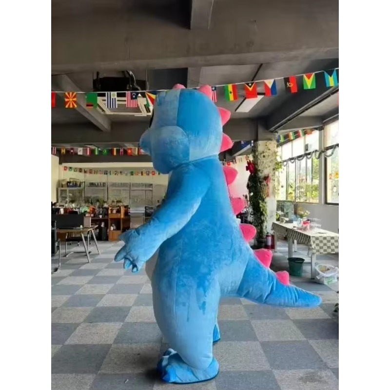 Inflatable Dinosaur Costume Adult - Fantasia Inflável de Dragão Azul para