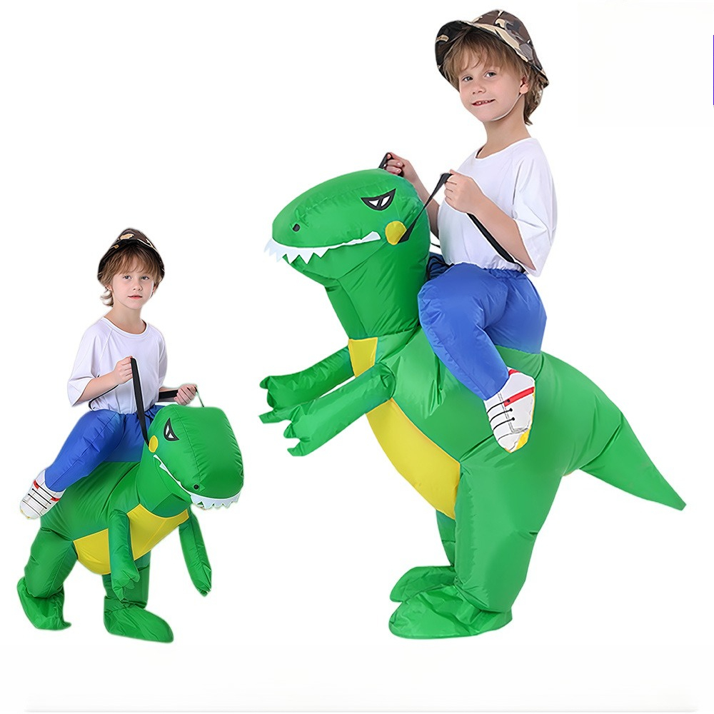 Costumes - ZOETOPKID Fantasia Inflável de Dinossauro Verde,