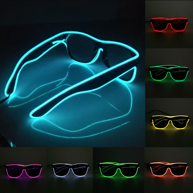 Glow In The Dark Party Glasses - Piscando EL Wire LED Glasses, Luminous