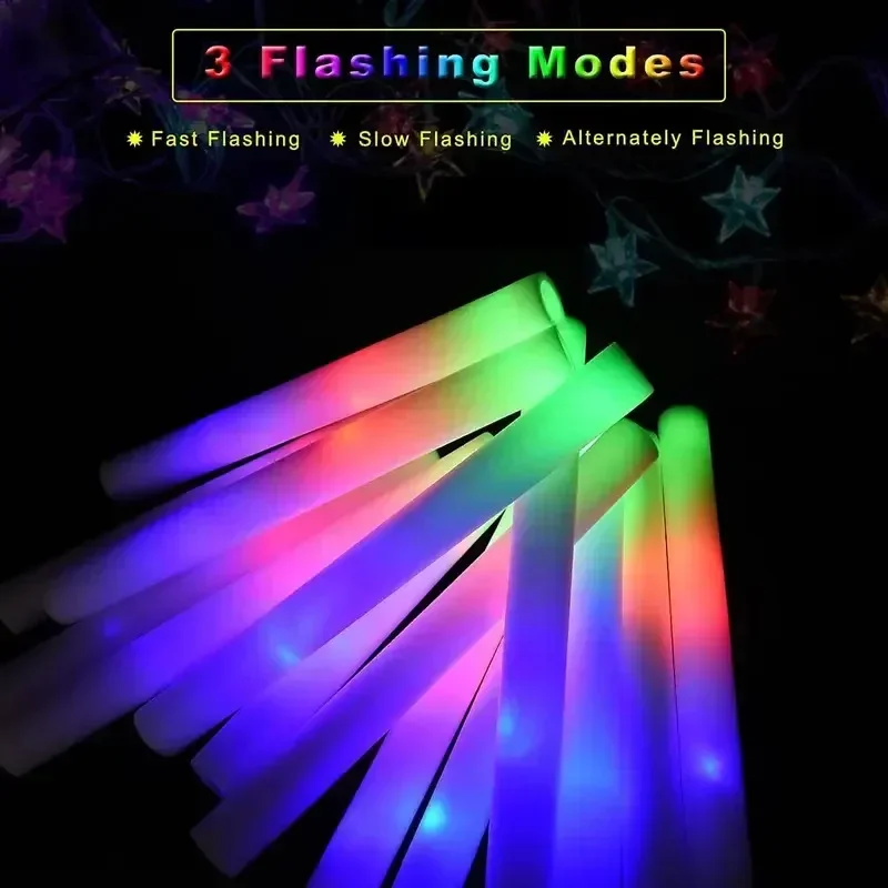 30 Bastões de Espuma Luminosos - Flashing Led Foam Sticks Party avaliação e preço