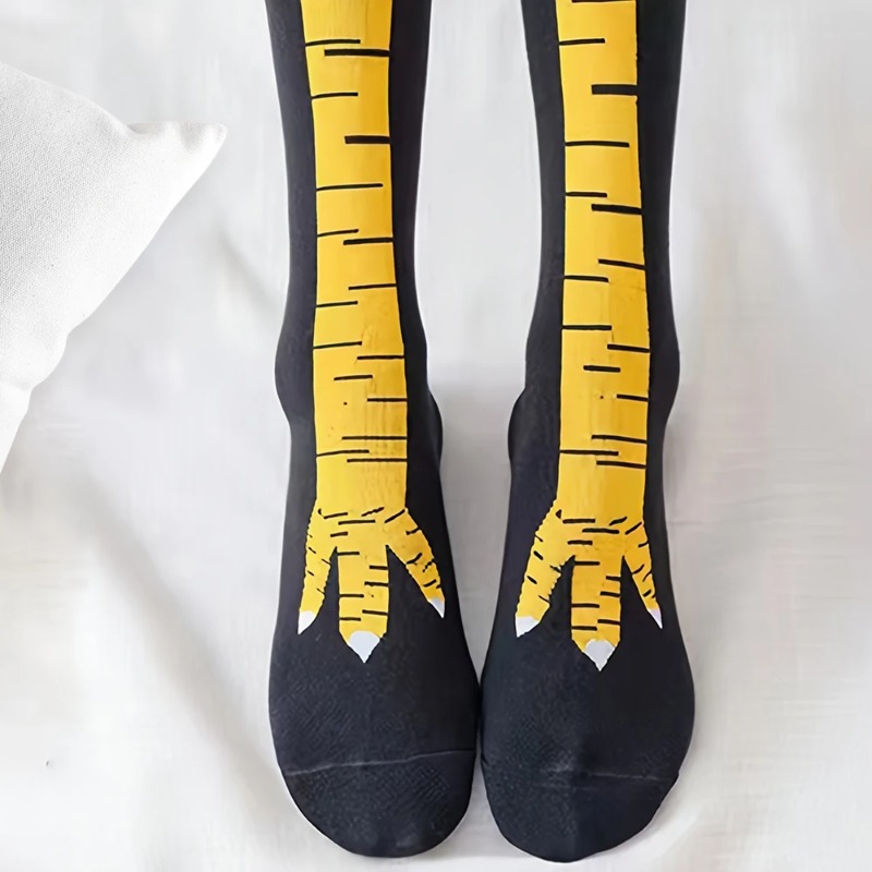 1/2/5 Pares de Meias Femininas - Funny Chicken Leg Socks avaliação e preço