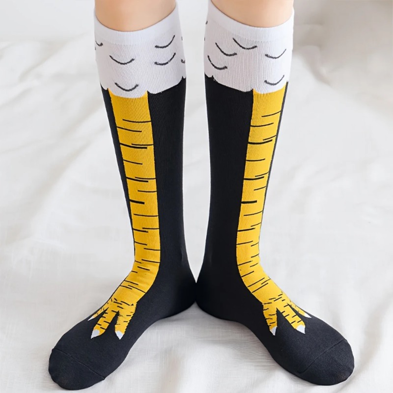 1/2/5 Pares de Meias Femininas - Funny Chicken Leg Socks avaliação e preço