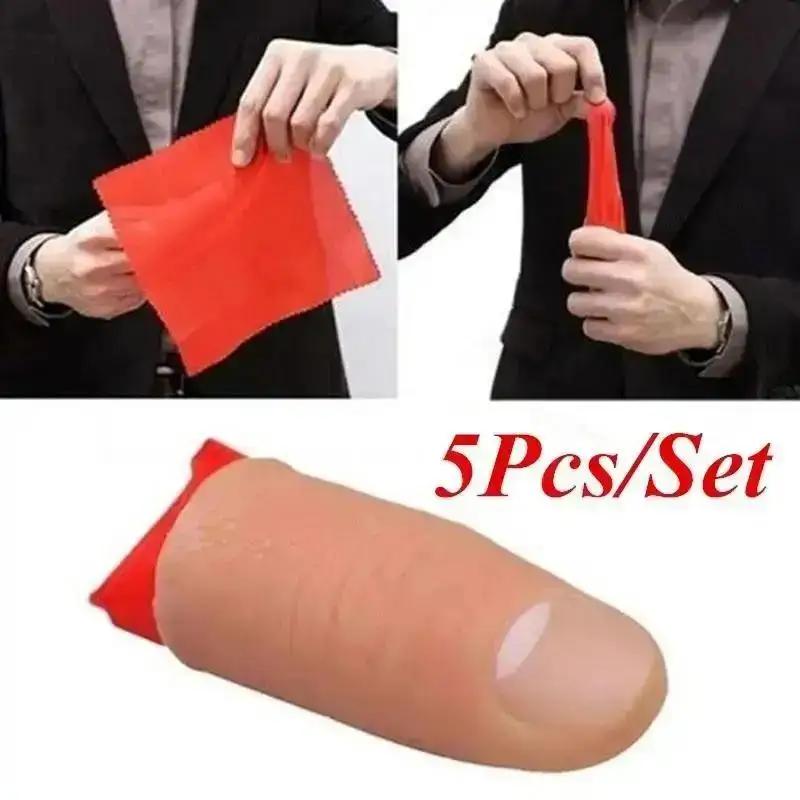 5 pçs/set quente falso macio p - Thumb Tip Magic Trick Set avaliação e preço