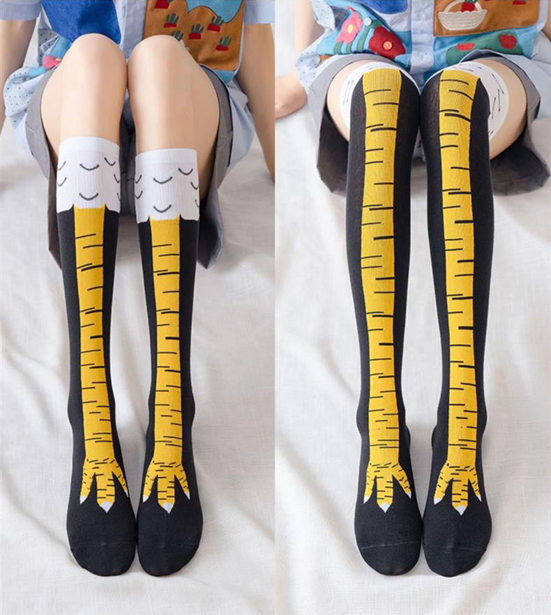 1/2 paris masculino engraçado  - Funny Chicken Leg Socks avaliação e preço
