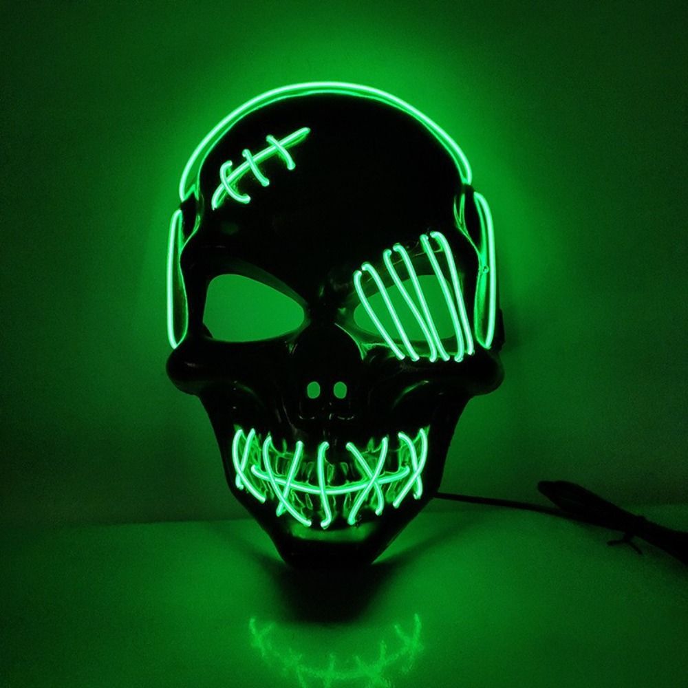 Máscara Gótica de Halloween co - Led Purge Mask Halloween avaliação e preço