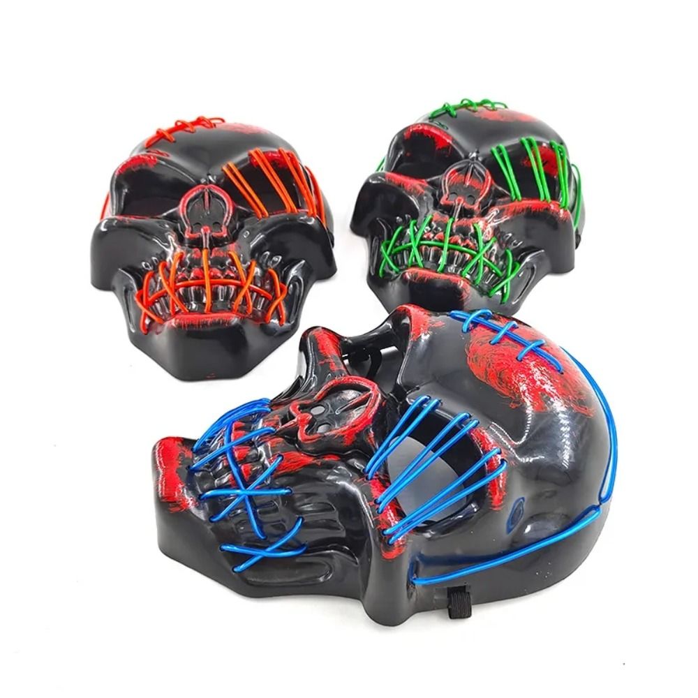 Máscara Gótica de Halloween co - Led Purge Mask Halloween avaliação e preço