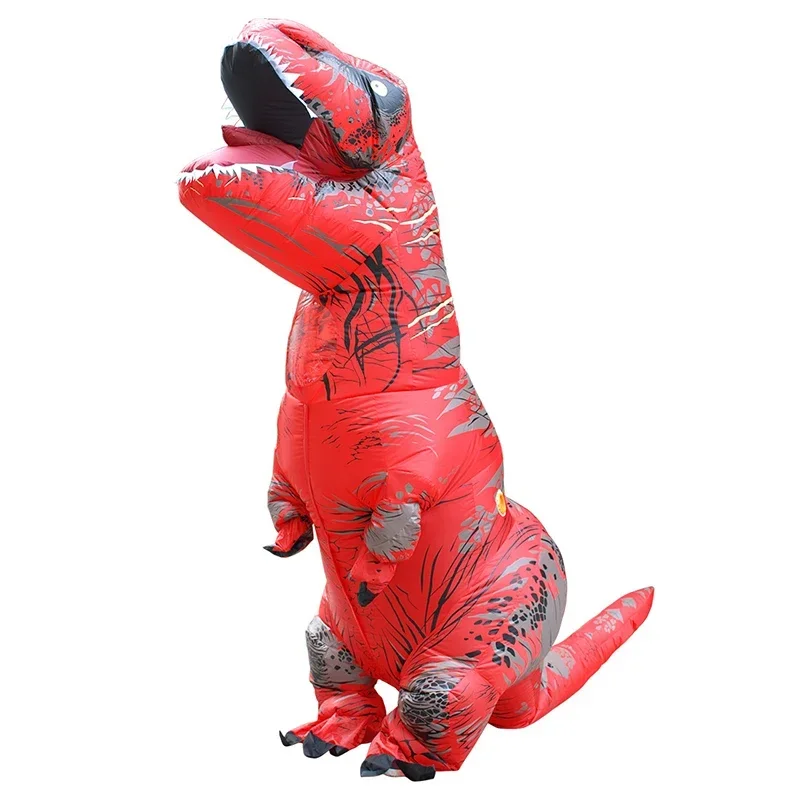 Tiranossauro rex traje infláve - Inflatable Dinosaur Costume Adult avaliação e preço