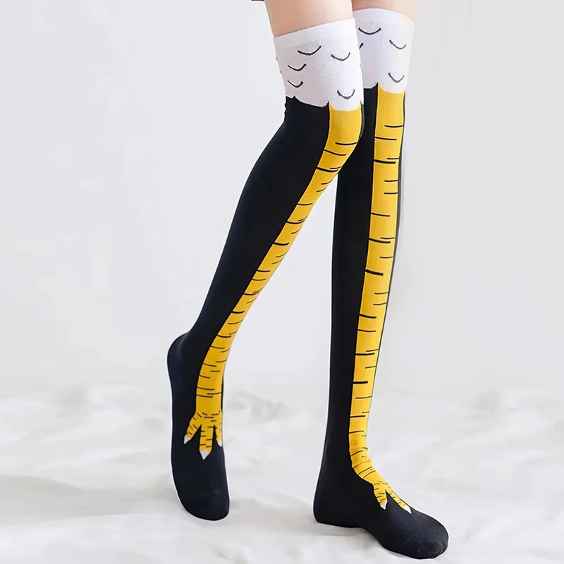 1/2/4 Pares de Meias Femininas - Funny Chicken Leg Socks avaliação e preço