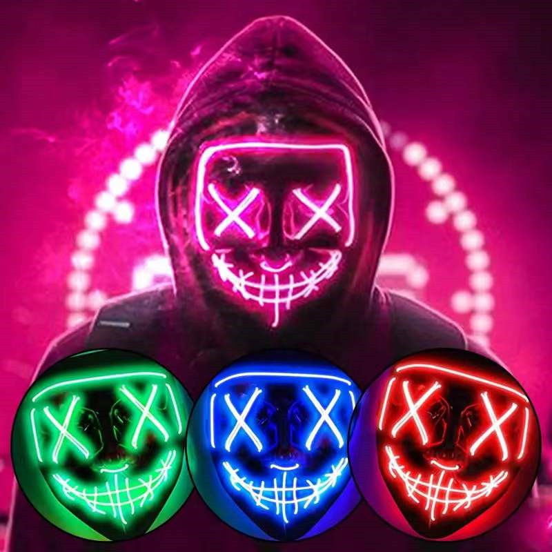Máscaras de halloween para hom - Led Purge Mask Halloween avaliação e preço