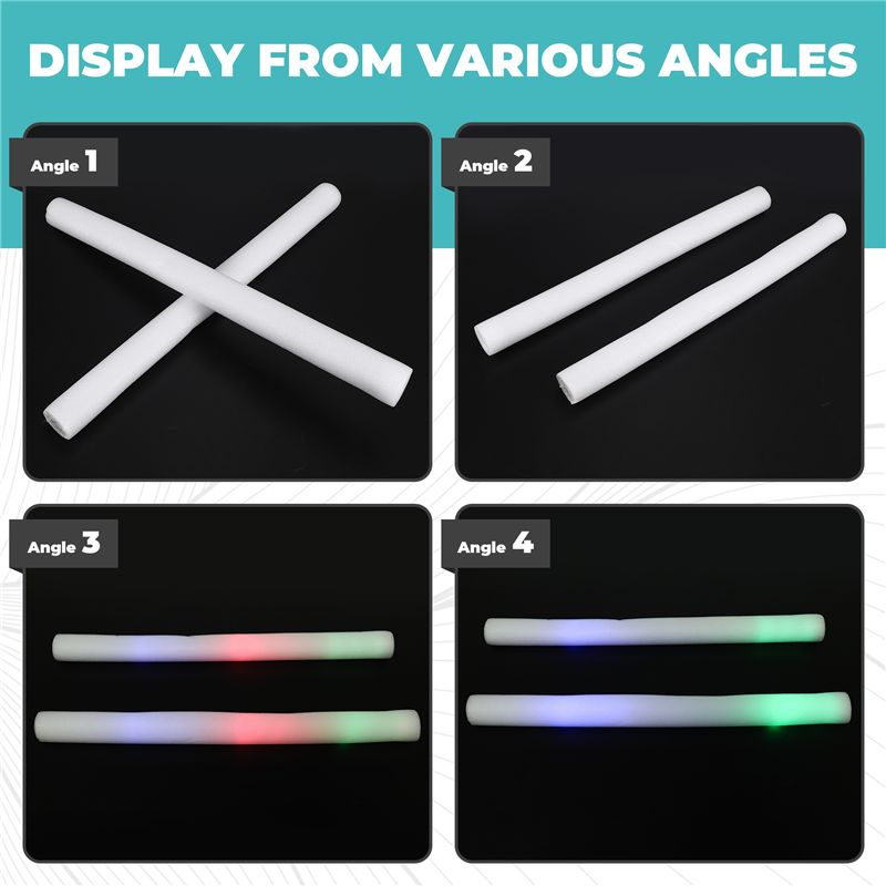 A68P-12Pcs Bastões de Espuma I - Flashing Led Foam Sticks Party avaliação e preço