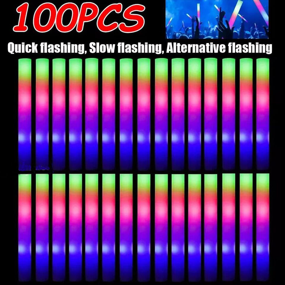 Bastões de espuma com luz LED, - Flashing Led Foam Sticks Party avaliação e preço