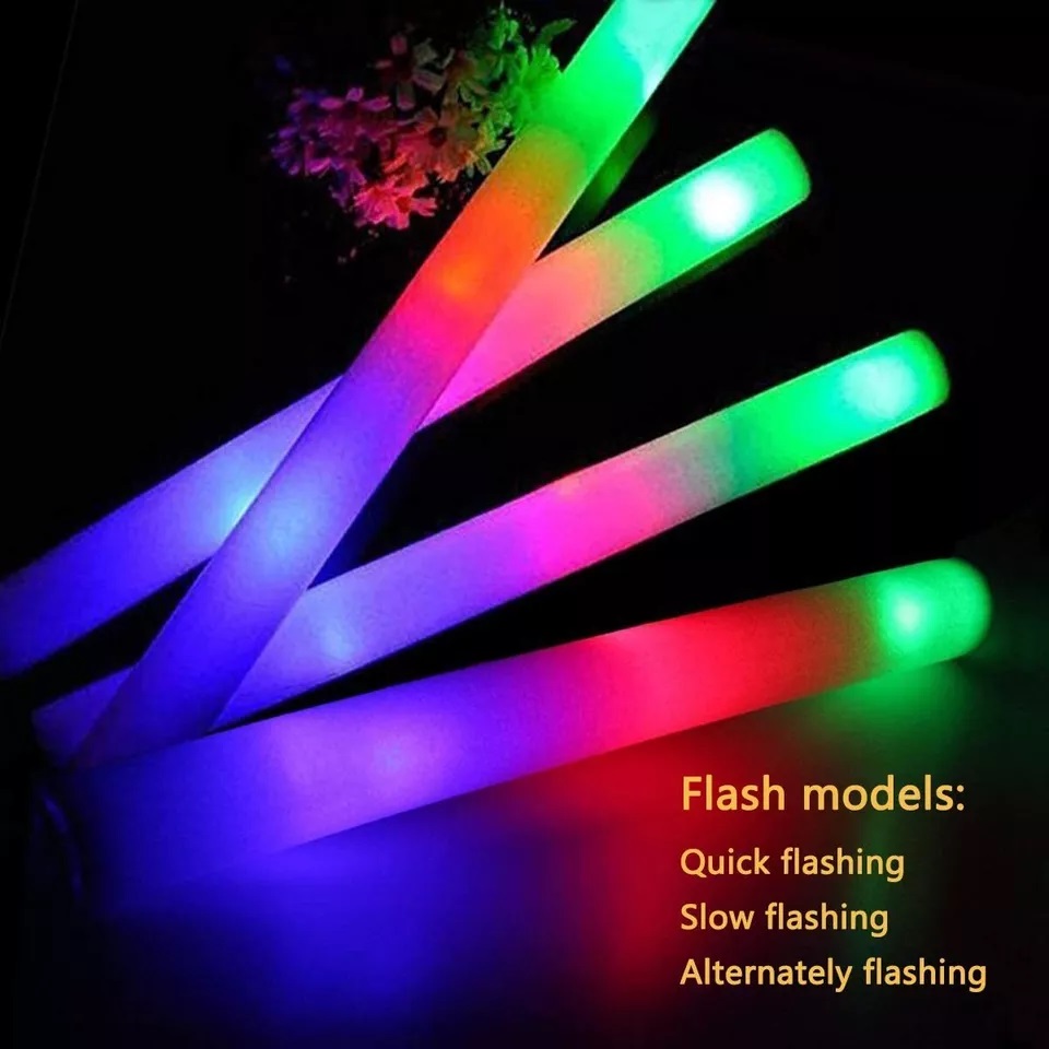 Bastões de espuma com luz LED, - Flashing Led Foam Sticks Party avaliação e preço