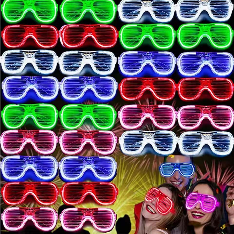 Óculos de LED que brilham no e - Glow In The Dark Party Glasses avaliação e preço