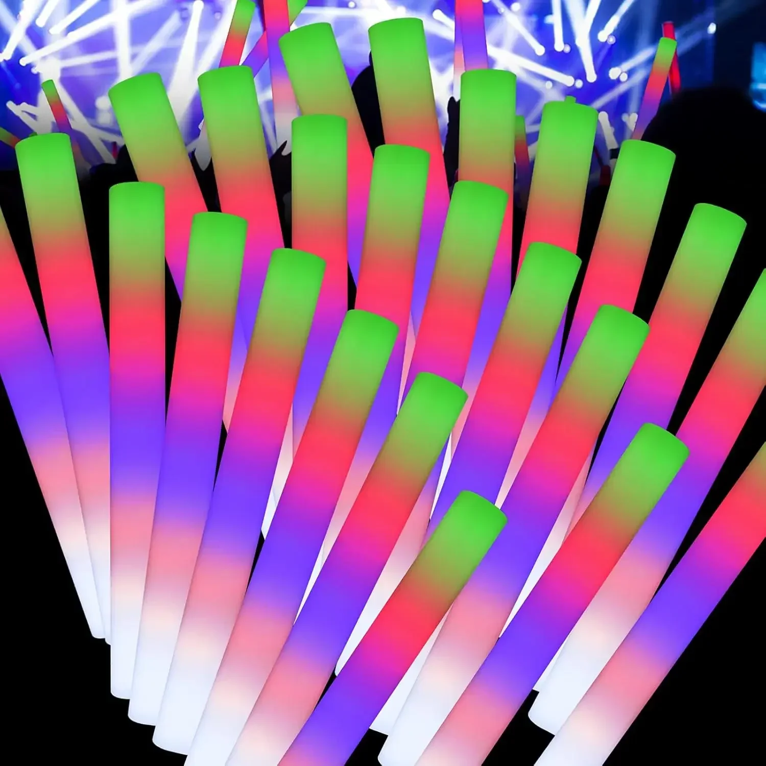 3Z-50PCS Bastões de Espuma LED - Flashing Led Foam Sticks Party avaliação e preço