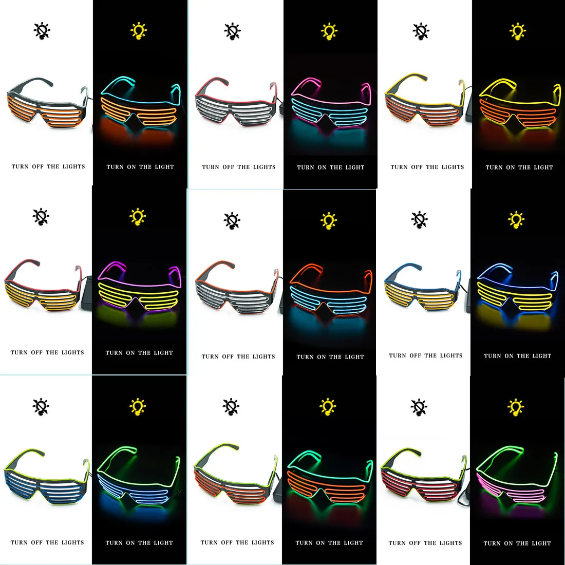 Led brilhante óculos gafas lum - Glow In The Dark Party Glasses avaliação e preço