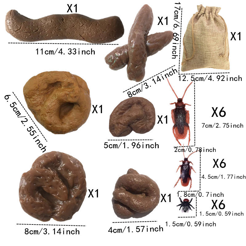 6/24 pçs macio falso cocô feze - Fake Poop Gag Gift avaliação e preço