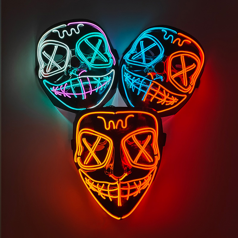 Máscara brilhante de led sem f - Led Purge Mask Halloween avaliação e preço