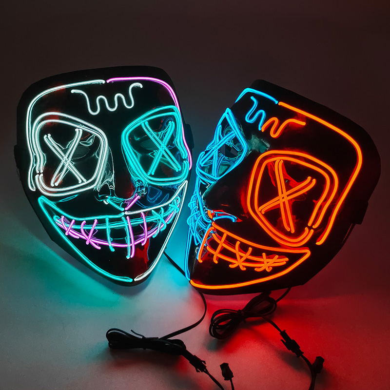 Máscara brilhante de led sem f - Led Purge Mask Halloween avaliação e preço
