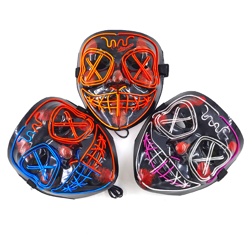 Máscara brilhante de led sem f - Led Purge Mask Halloween avaliação e preço