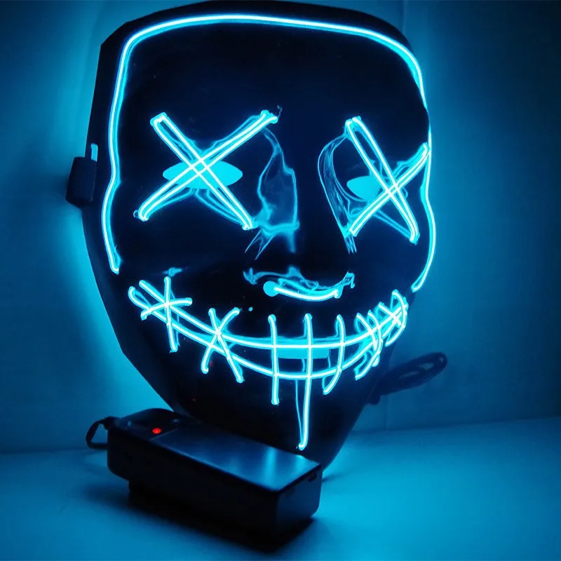 Máscara de brilho assustador s - Led Purge Mask Halloween avaliação e preço
