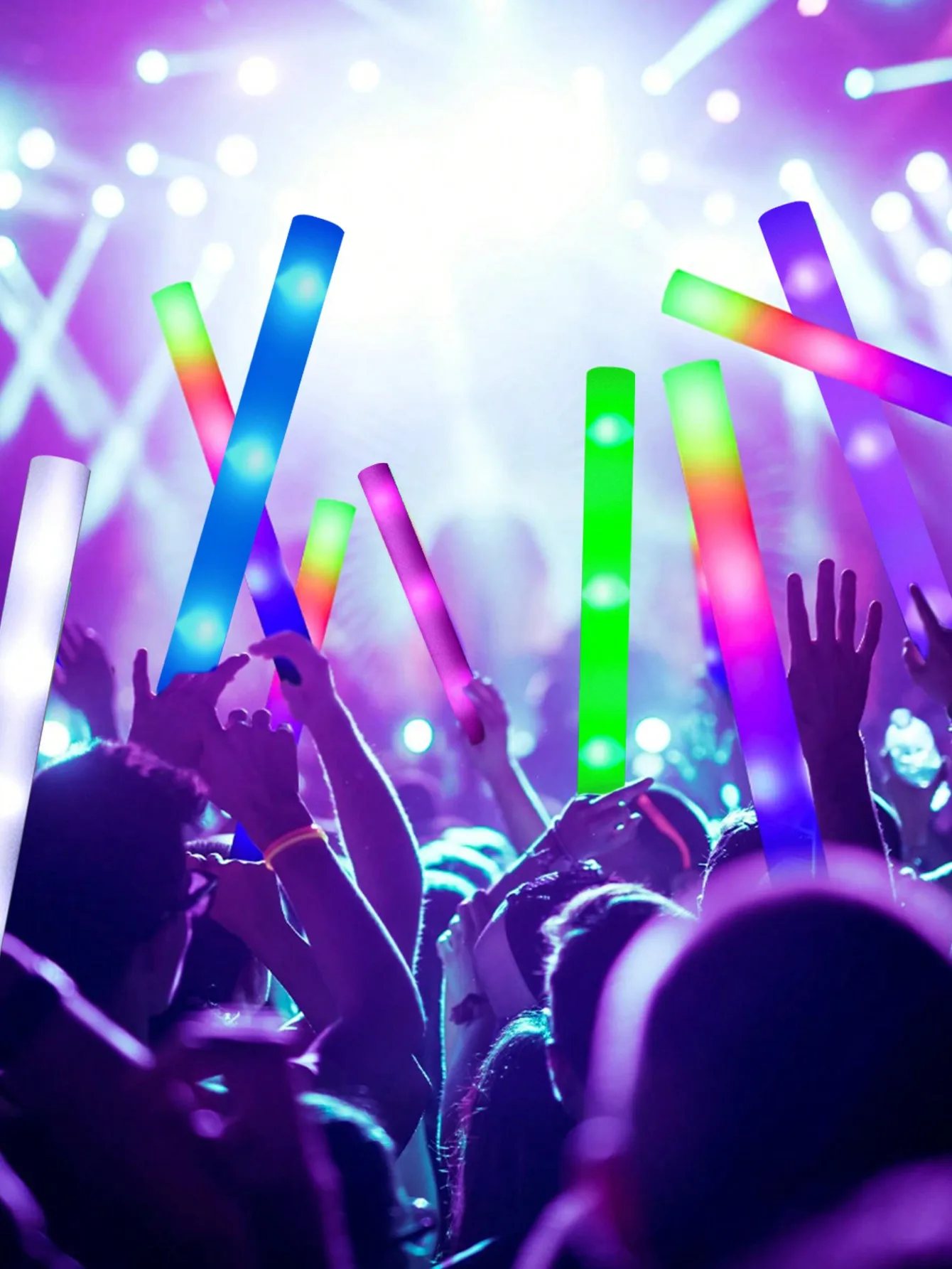 20/30 unidades de Bastões de E - Flashing Led Foam Sticks Party avaliação e preço