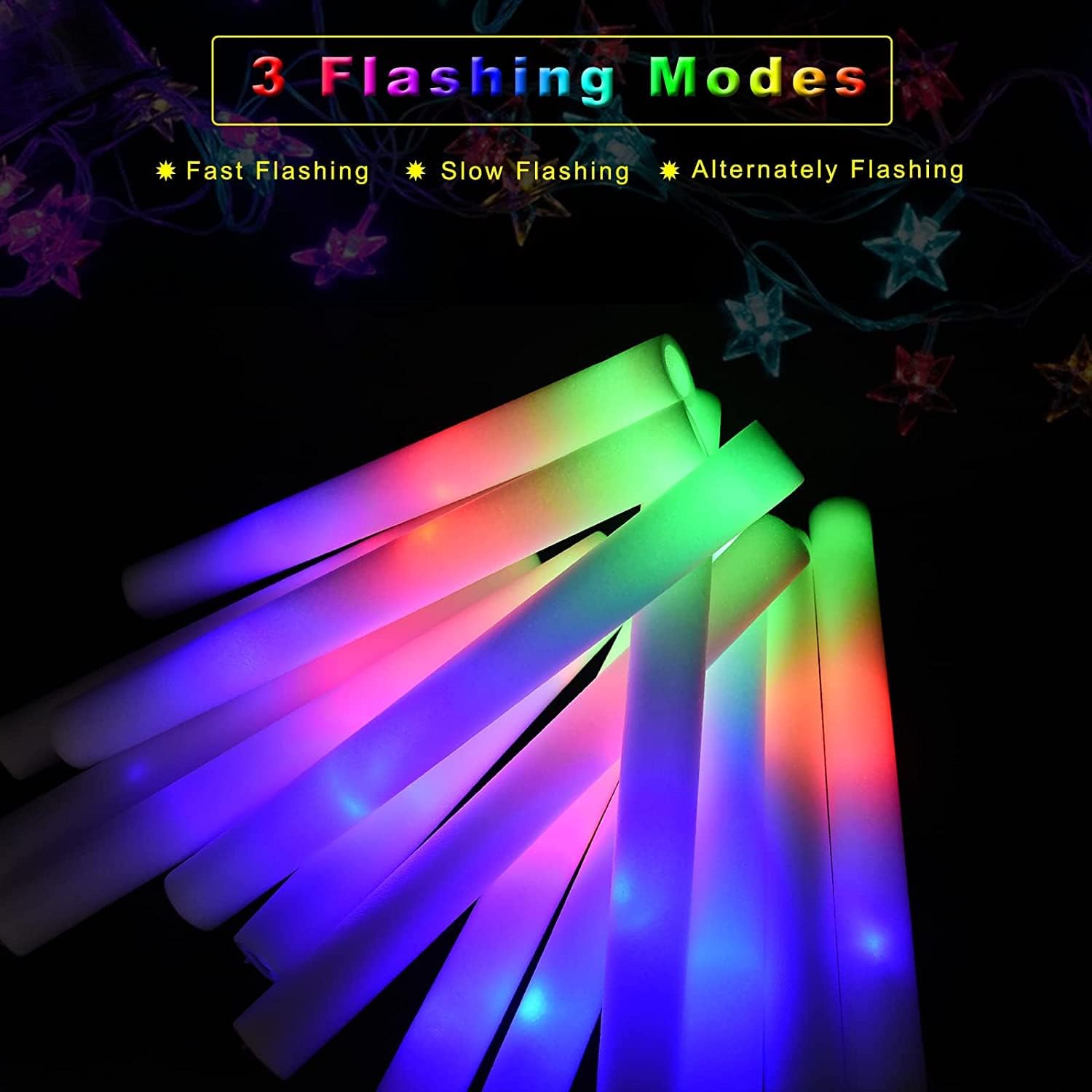 30 pçs bastões de brilho de es - Flashing Led Foam Sticks Party avaliação e preço