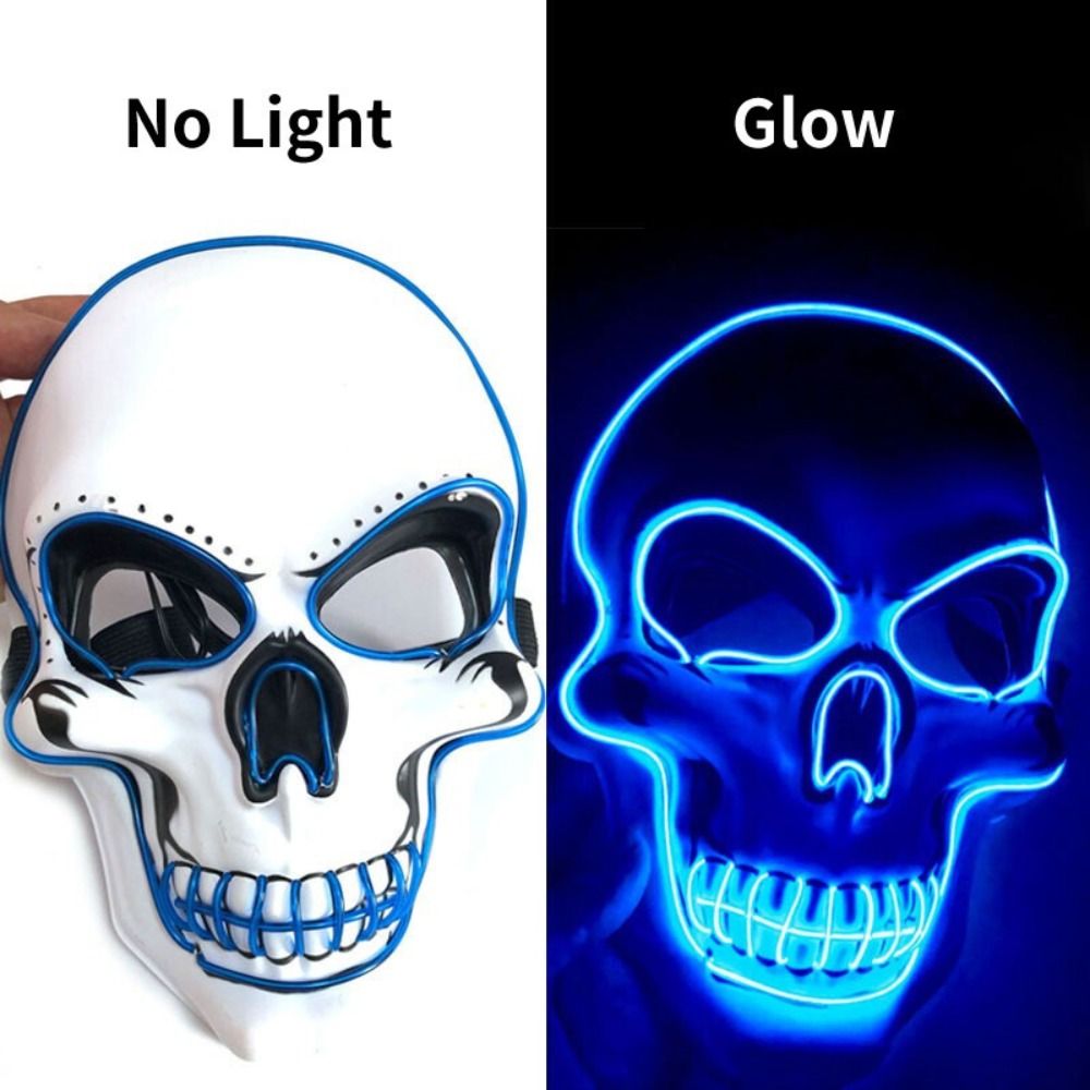 Moda horror halloween crânio m - Led Purge Mask Halloween avaliação e preço