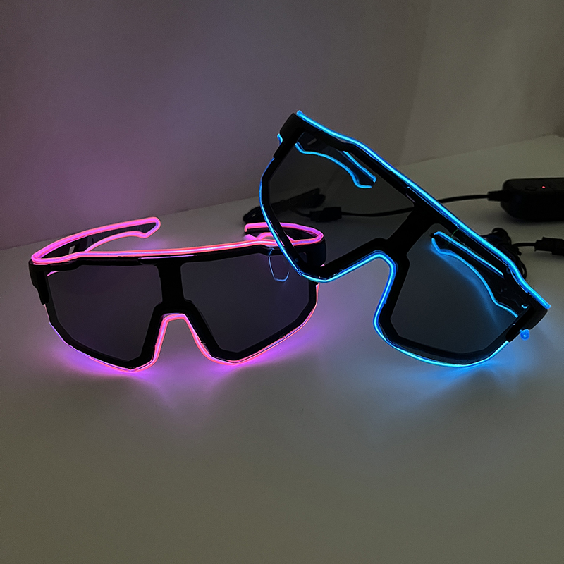Óculos LED à prova de vento co - Glow In The Dark Party Glasses avaliação e preço