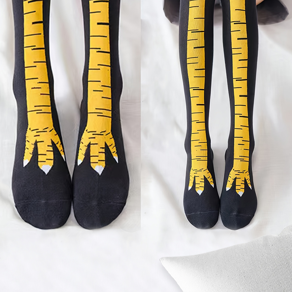1/2/5/10 pares mulheres joelho - Funny Chicken Leg Socks avaliação e preço