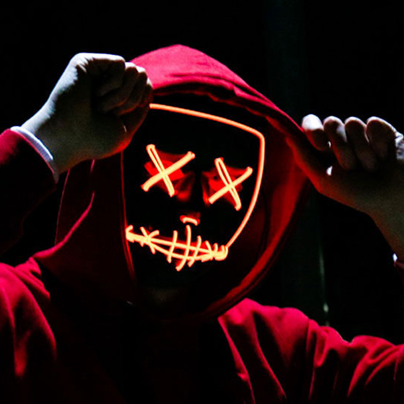 Máscara de Halloween Assustado - Led Purge Mask Halloween avaliação e preço