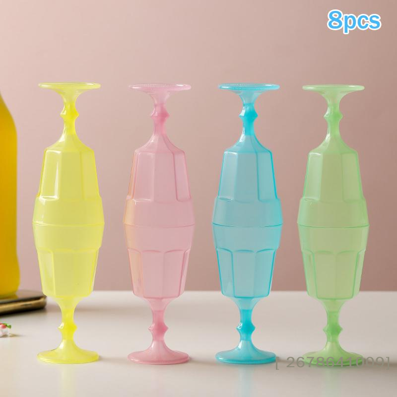 ⚑ Copo de vinho de plástico, 8 - Glow In The Dark Party Glasses avaliação e preço
