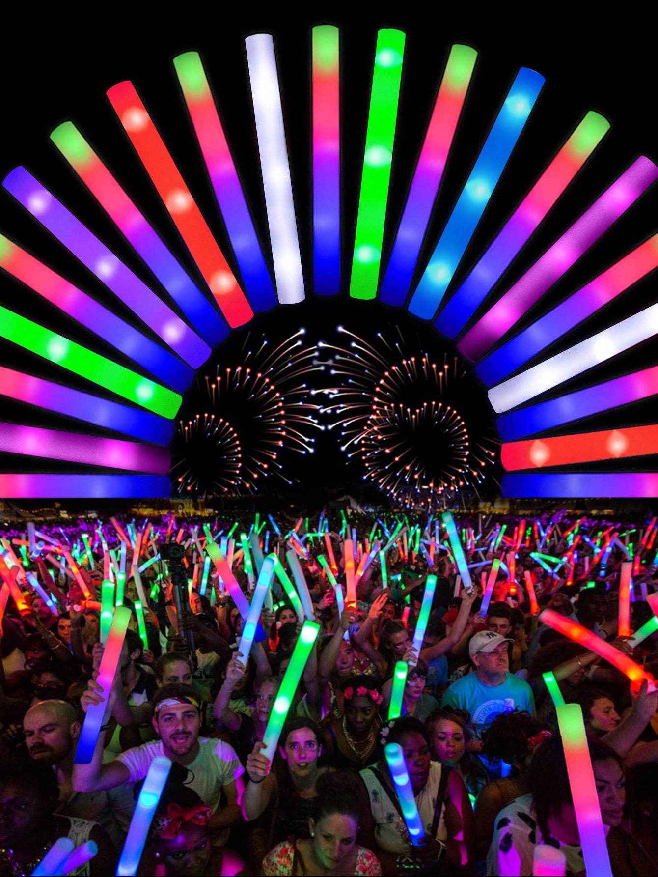 LED Foam Glow Sticks, Cheer Tu - Flashing Led Foam Sticks Party avaliação e preço