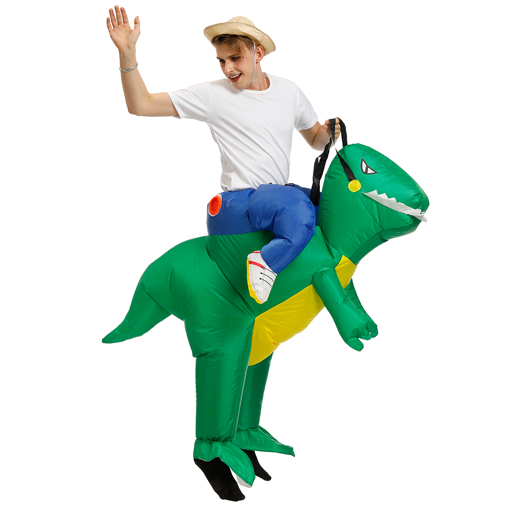 Fantasia inflável de dinossaur - Inflatable Dinosaur Costume Adult avaliação e preço