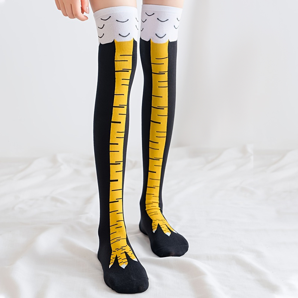1 Par de Meias Femininas até o - Funny Chicken Leg Socks avaliação e preço