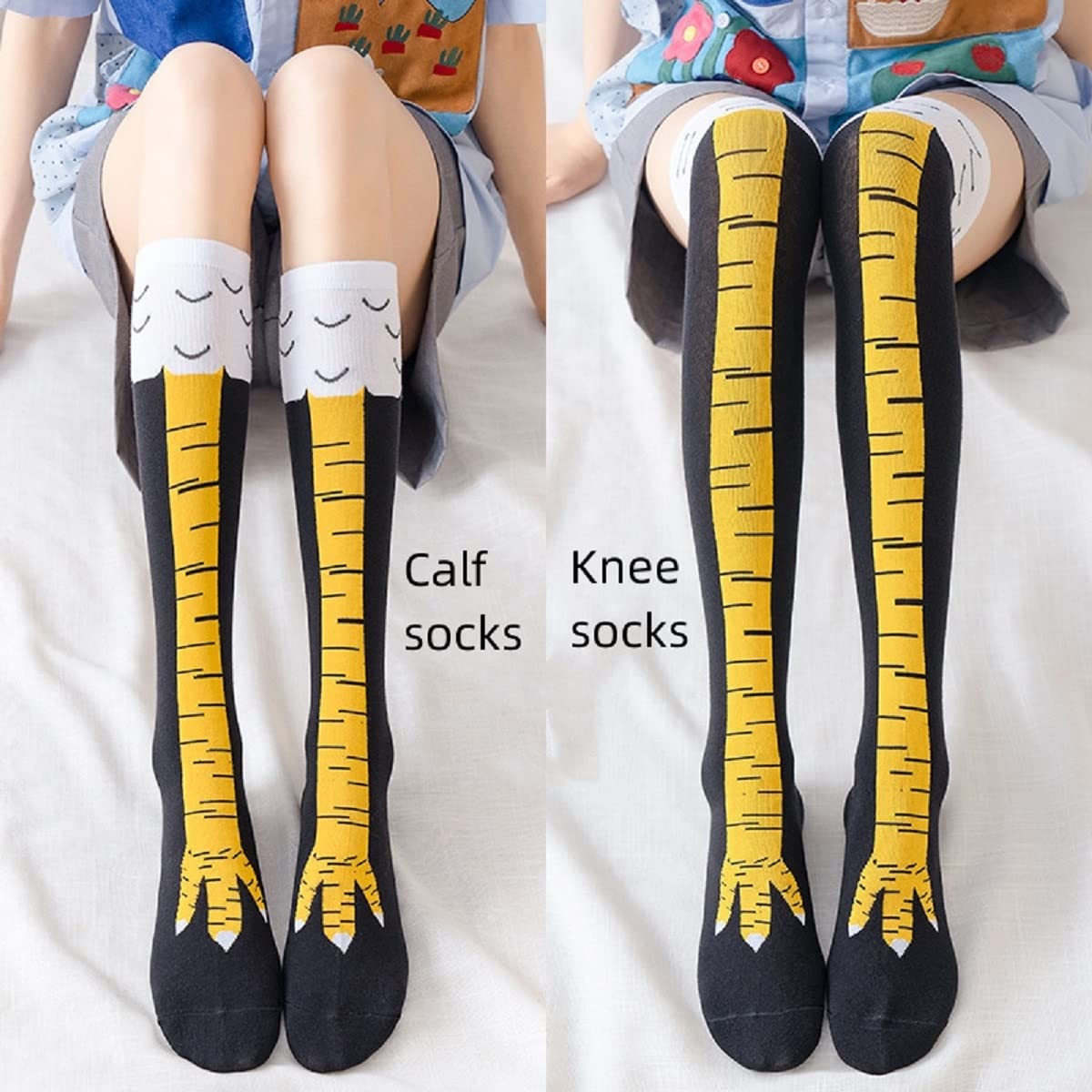 1/2/5 Pares de Meias Femininas - Funny Chicken Leg Socks avaliação e preço