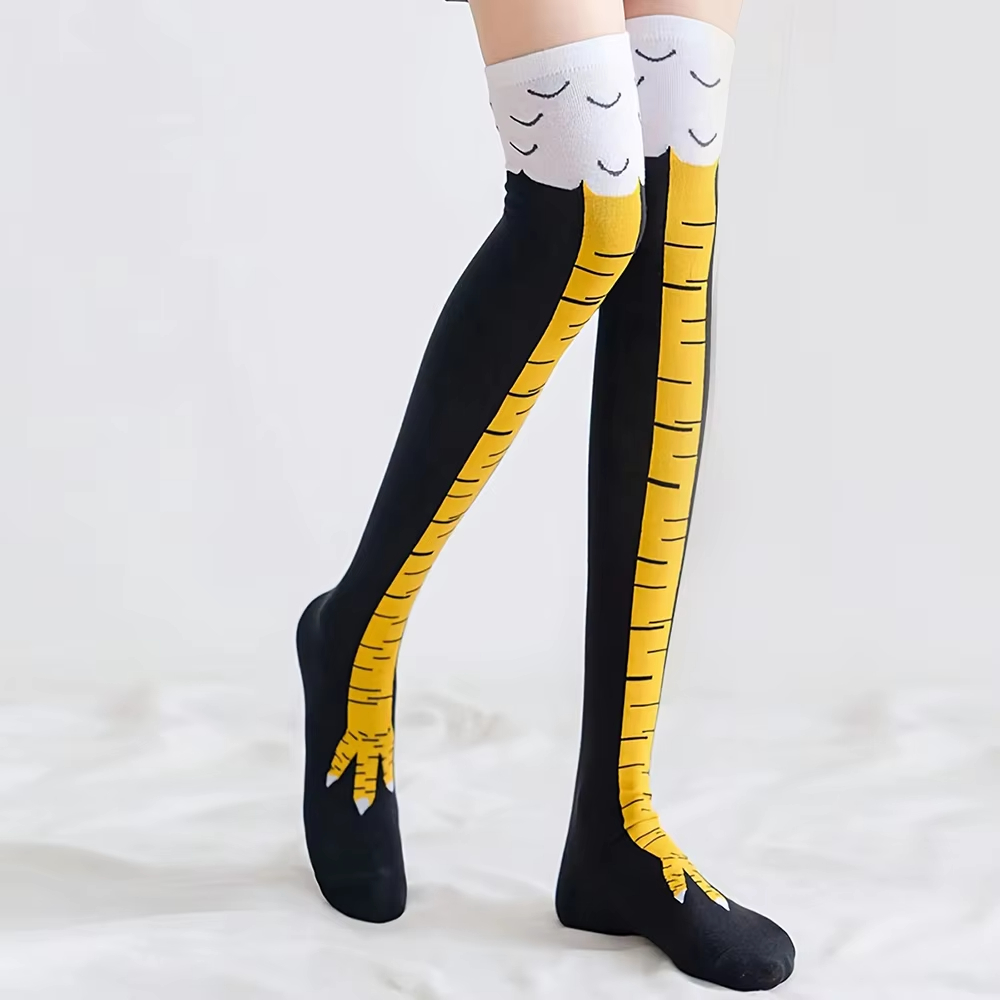 1/2/5 Pares de Meias Femininas - Funny Chicken Leg Socks avaliação e preço