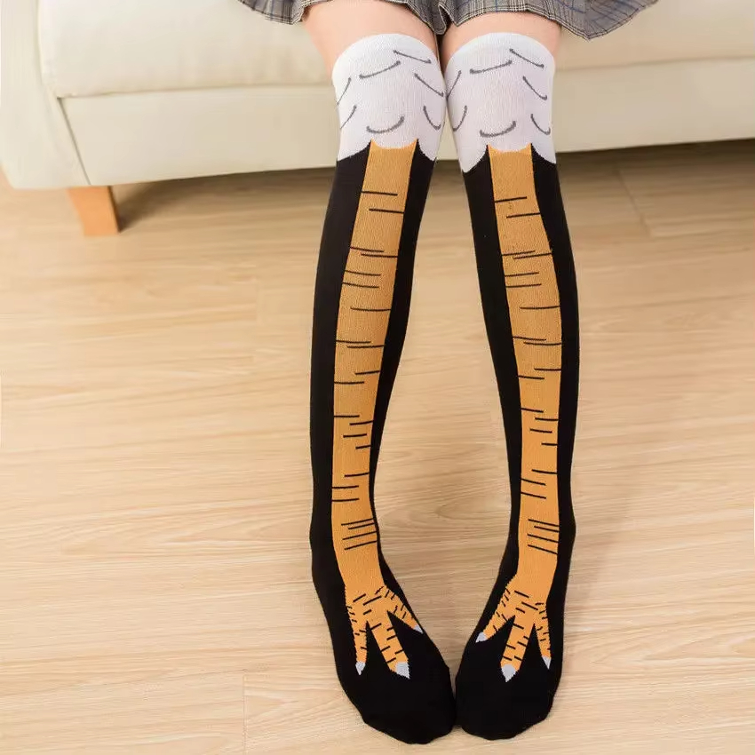 1/2/5 Pares de Meias Femininas - Funny Chicken Leg Socks avaliação e preço