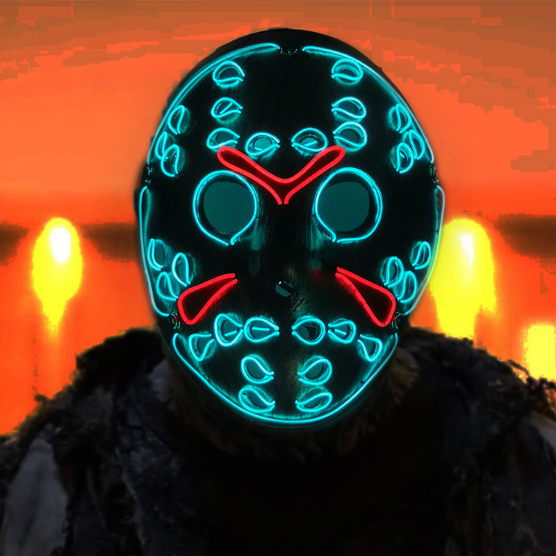 2023 iluminar máscara de purga - Led Purge Mask Halloween avaliação e preço