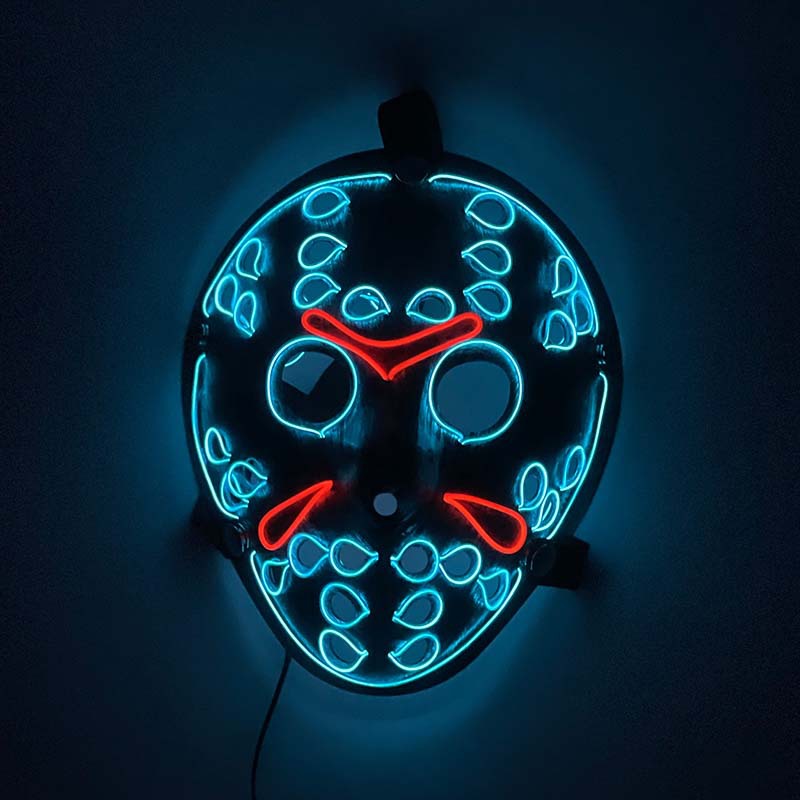 2023 iluminar máscara de purga - Led Purge Mask Halloween avaliação e preço