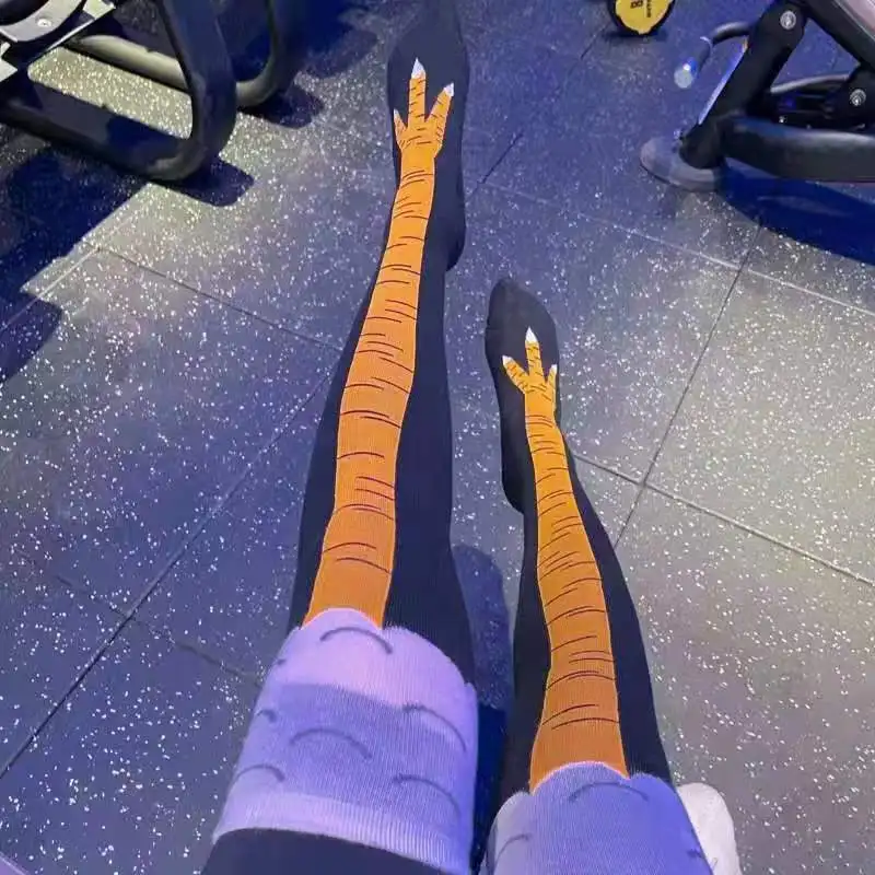 Moda feminina meias com na alt - Funny Chicken Leg Socks avaliação e preço