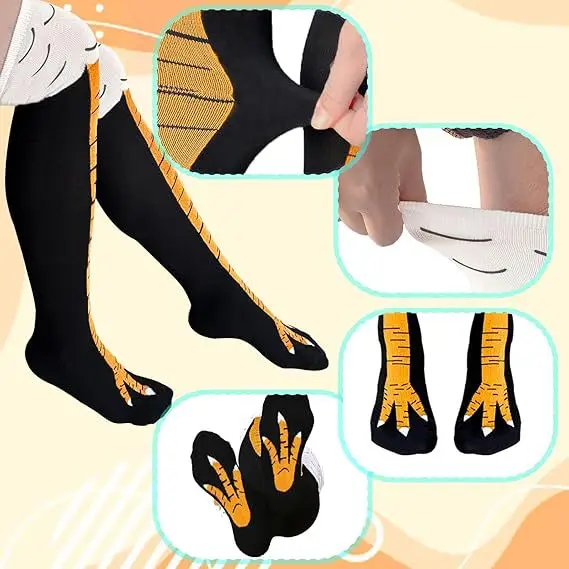 Moda feminina meias com na alt - Funny Chicken Leg Socks avaliação e preço