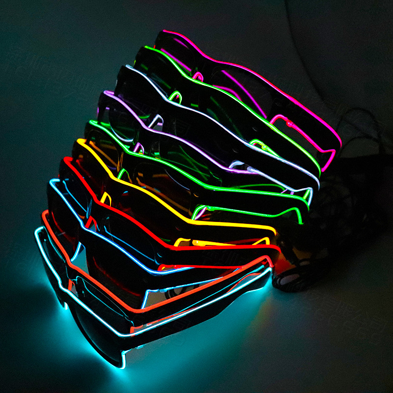 Piscando EL Wire LED Glasses,  - Glow In The Dark Party Glasses avaliação e preço