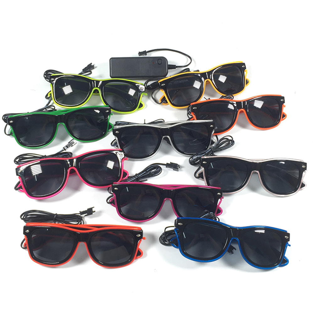 Piscando EL Wire LED Glasses,  - Glow In The Dark Party Glasses avaliação e preço